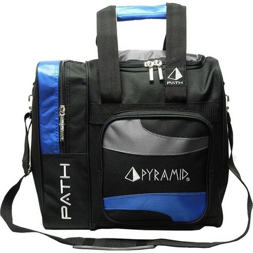 볼백 볼링 가방 Pyramid Path Deluxe 싱글 토트 볼링백 볼링화(최대 미국 남, Blue/Silver, 4) 블루실버