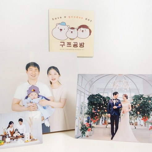 액자 주문제작 가족사진 백일 돌잔치 포토테이블 웨딩사진 사진인화 캘리그라피 메탈 우드, 슬림형(알루미늄 받침대 포함)