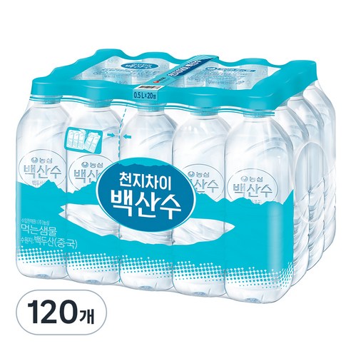 백산수 무라벨 생수, 2L, 36개