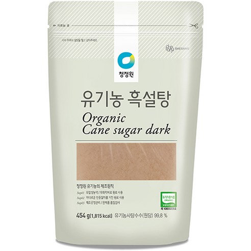 대상 청정원 유기농 흑설탕, 454g, 7개
