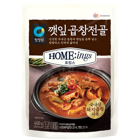 대상 청정원 호밍스 깻잎곱창전골, 400g, 4개