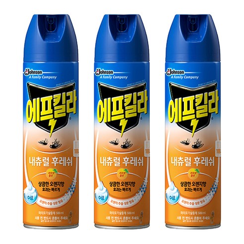 에프킬라 모기 스프레이 내추럴후레쉬 오렌지향, 500ml, 4개