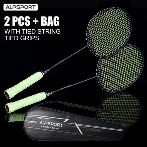 배드민턴라켓그립 라켓 선수용배드민턴라켓 Alpsport XHP 2 개/1 배치 6U 72g 초경량 G4 T800 오리지널 풀, [04] 2pcs red