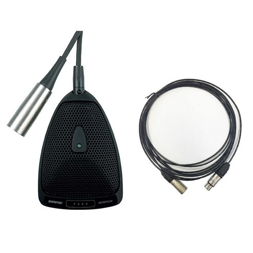 슈어 SHURE MX-393/C+5M케이블 바운더리 마이크 콘덴서 화상회의용 스위치있음 MX393 단일지향