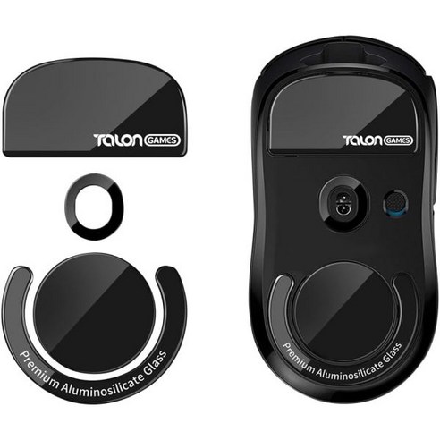 TALONGAMES 곡선형 가장자리 초강력 유리 마우스 피트 스케이트는 로지텍 G Pro X 초경량 게이밍 교체용과 호환되며 매우 매끄럽게 미끄러지는 빠르고 튼튼한 밑창을 제공합니