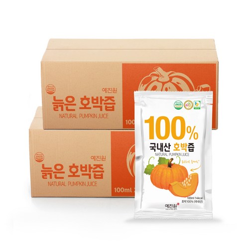 오아시스 국내산 호박즙, 100개, 100ml