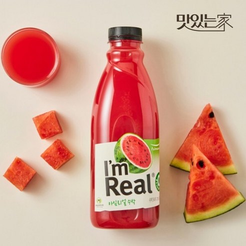 풀무원 아임리얼 수박주스 700mlX2병, 700ml, 2개