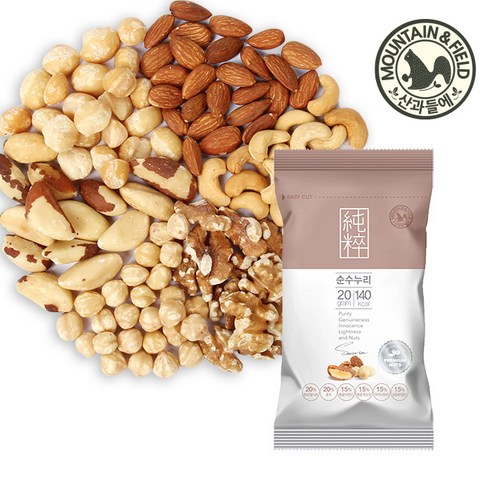 산과들에 순수누리 하루견과 50봉, 20g, 1개