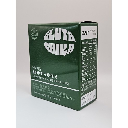 (정품제품) 닥터비움 글루타치카 구강유산균 100mg x 30정 (재고보유 00개), 30개