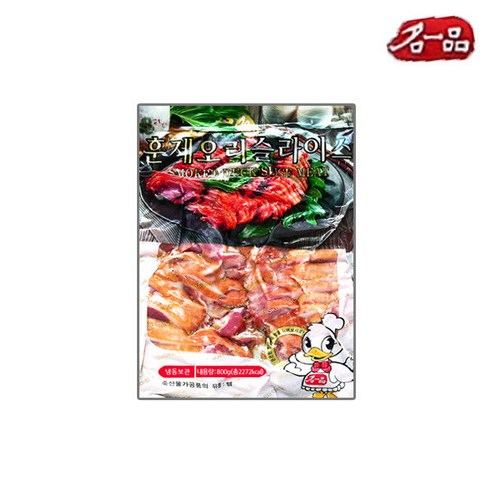 삼아 훈제오리 슬라이스 /냉동, 800g, 20개
