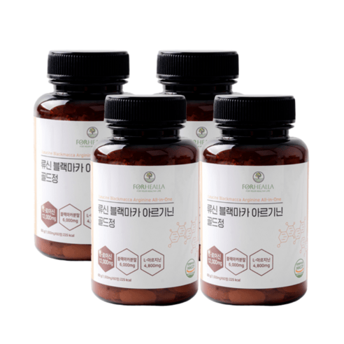 포헬라 류신 블랙마카 아르기닌 12000mg+6000mg+4800mg 60정 x 4개