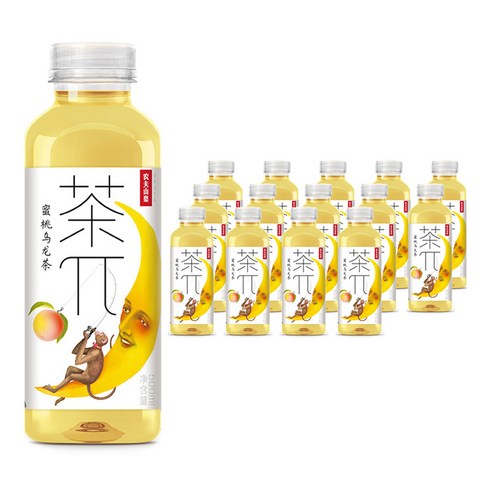 차파이 복숭아 우롱차 중국 음료수 복숭아 아이스티, 500ml, 3개