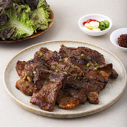 더듬뿍 한돈 양념 한입 갈비, 500g, 2팩