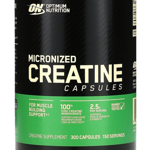 Optimum Nutrition 미분화 크레아틴 캡슐 300정, 300개
