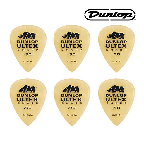 지엠뮤직_세트(6개) 던롭피크 433R.90 ULTEX 0.90mm Sharp Dunlop Pick (No.135 세트), 1개