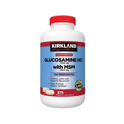 Kirkland Signature Glucosamine with MSM 글루코사민 375정 3병, 3개