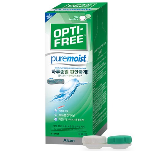 옵티프리 퓨어 모이스트 소프트렌즈 세정액, 420ml, 3개
