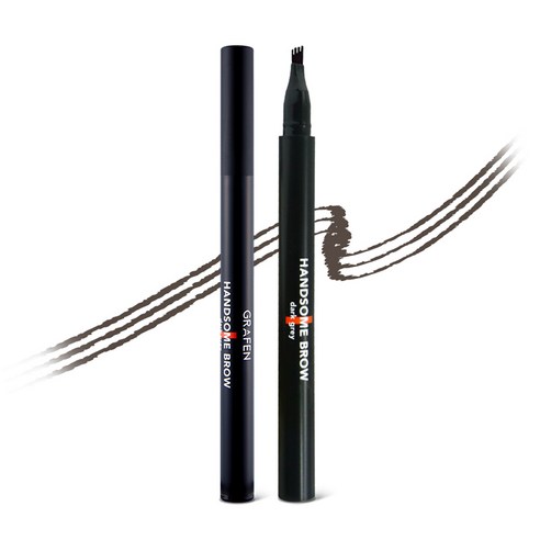 그라펜 핸섬 남성 타투 아이 브로우 0.8g, 그레이쉬 브라운, 4개