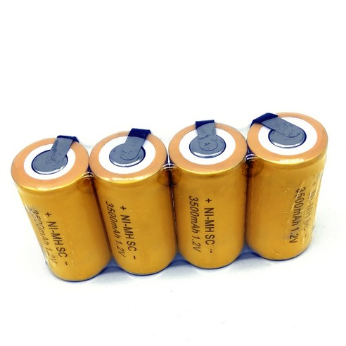 전기 자전거 배터리 18PCS 니켈 수소 SC 충전식 배터리 SC 1.2V Sub C 3500Mah 탭 포함 스크루 드라이버