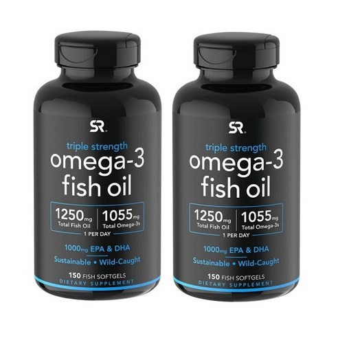 스포츠리서치 오메가3 피쉬오일 1250mg 150정 x 2병 10개월분, 2개