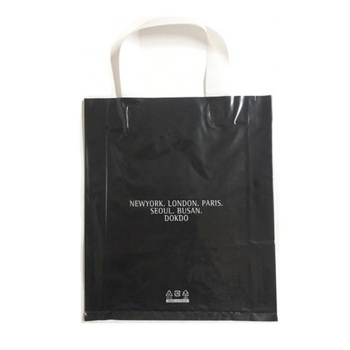 팩스타 손잡이 비닐봉투 M2호 24 x 29 + 3 cm, 검정, 50개입