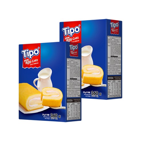 티포 미니 롤케이크 18p, 360g, 3개
