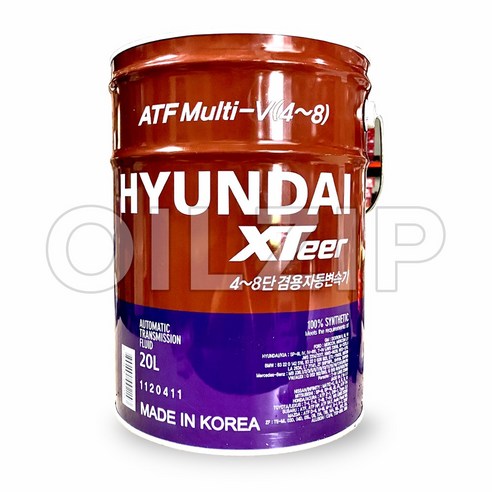 현대 엑스티어 xteer atf multi-v(4~8) 4~8단 자동 미션 오일 20L, 1개
