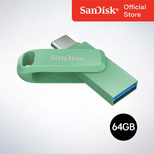 샌디스크 USB 메모리 Ultra Dual Go 울트라 듀얼 고 Type-C OTG USB 3.1 SDDDC3 64GB 압생트그린, 64기가