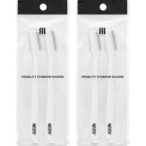 머지 프로빌리티 눈썹 수정 칼 2p, 화이트, 4세트
