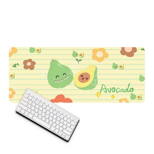 큐티후르츠 마우스장패드 30 x 80 x 0.3 cm, 아보카도, 1개