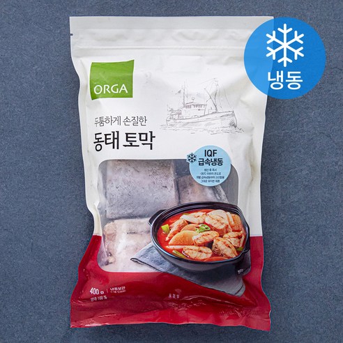 올가홀푸드 두툼하게 손질한 동태 토막 (냉동), 400g, 2개