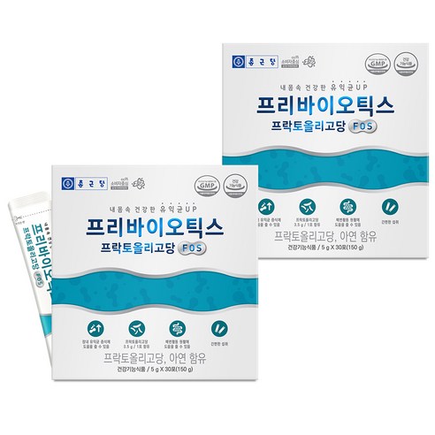 종근당 프리바이오틱스 프락토올리고당 FOS 유산균 30p, 30회분, 150g, 3개