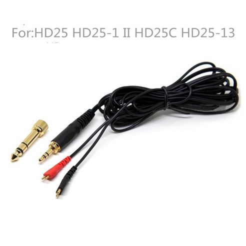 HD25 HD5-1 HD265 HD535 HD545 HD560 HD565 HD580 HD600 HD650 용 헤드폰 케이블, 검은색