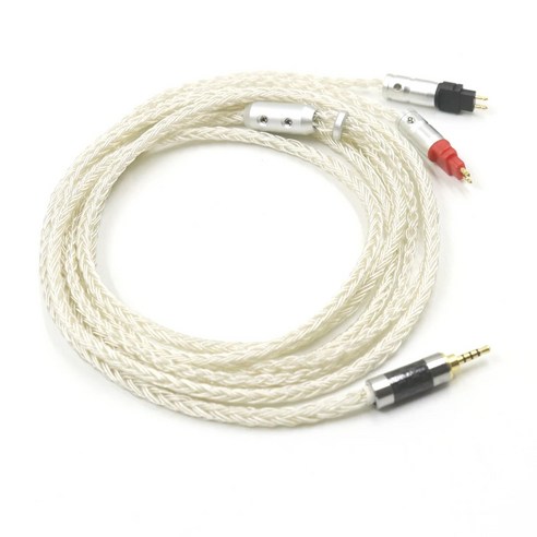 3.5mm 2.5mm XLR 4.4 16 코어 실버 도금 이어폰 케이블 젠하이저 hd xx x HD580 HD600 HD650 HD25 hd545 hd565 hd535 HD660S, [04] 5m, [06] 4.4mm Male balanced