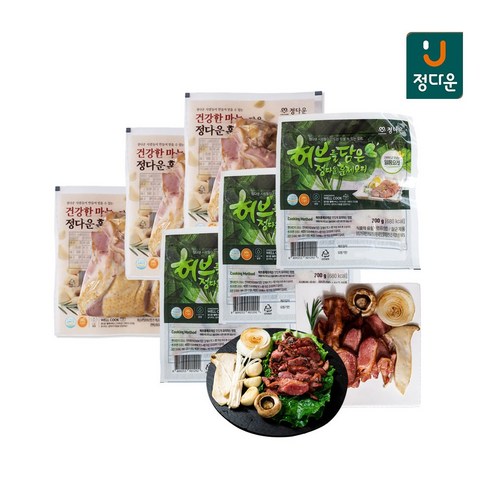 정다운 허브훈제오리 200g(3봉) + 마늘훈제오리 200g(3봉), 3개, 200g