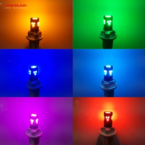 33 광전 자동차 오토바이 T10전구 2016 18구 무극성 LED 실내등 미등 풋등 번호판등, 레드, 1개