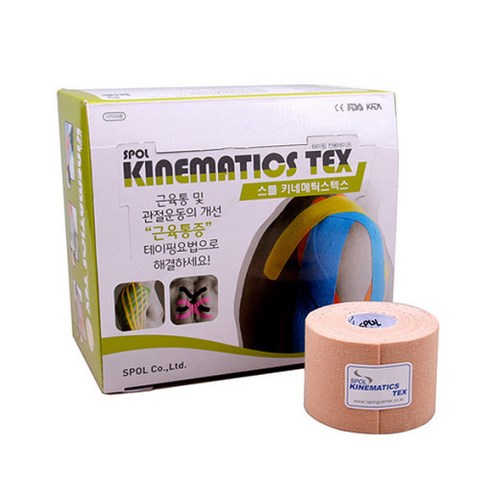 키네메틱스텍스 스포츠 보호용품 근육 테이핑 테이프 5cm x 5m 6롤, 베이지, 1개, 1개
