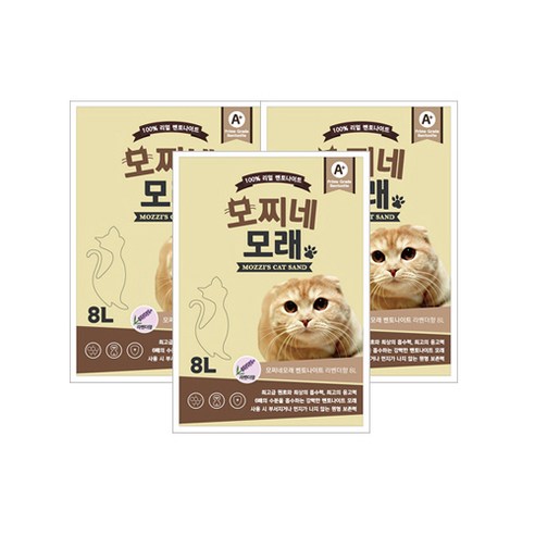 모찌네 활성탄 고양이 모래, 4L, 12개