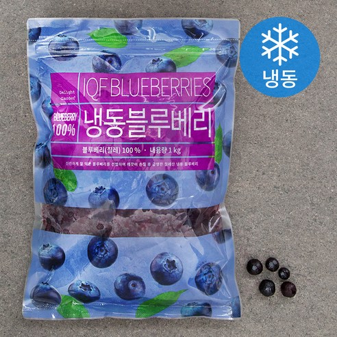 딜라잇가든 칠레산 블루베리 (냉동), 1.5kg, 2개