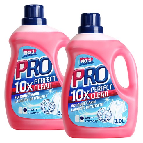 부케가르니 프로 퍼펙트 클린 세탁 액상세제 본품 과일과 꽃 향, 3L, 2개