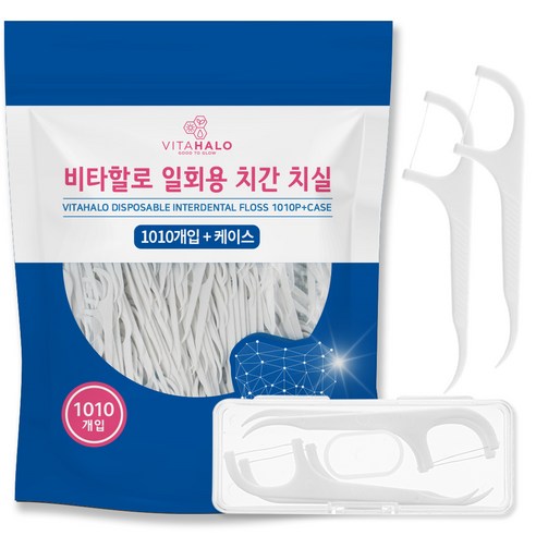 비타할로 일회용 치실 + 케이스, 3개, 1010개입