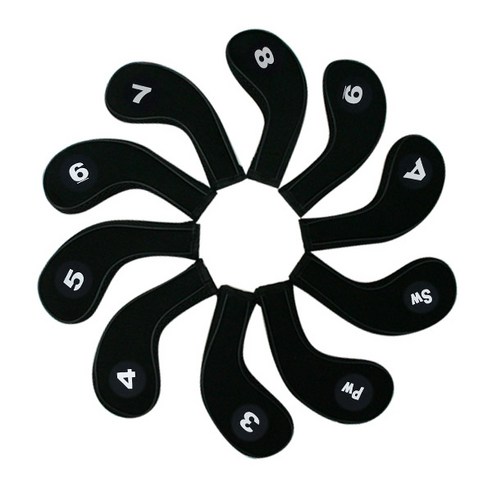 제이빅 골프채 헤드 아이언 커버 세트 10종세트, 레드