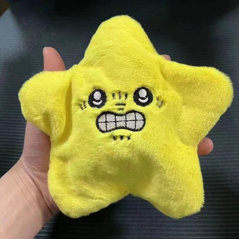 GOYES 치이카와 움직이는 별 인형 터치하면 움직이는 화난 별, 2개