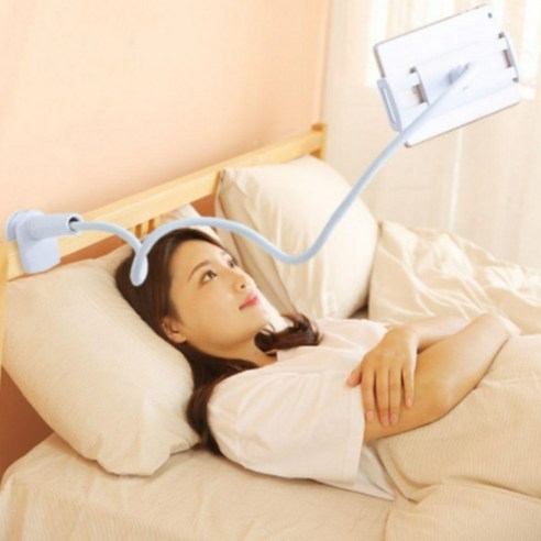 로켓모모 침대핸드폰거치대 스마트폰 태블릿 거치, 화이트, 1개