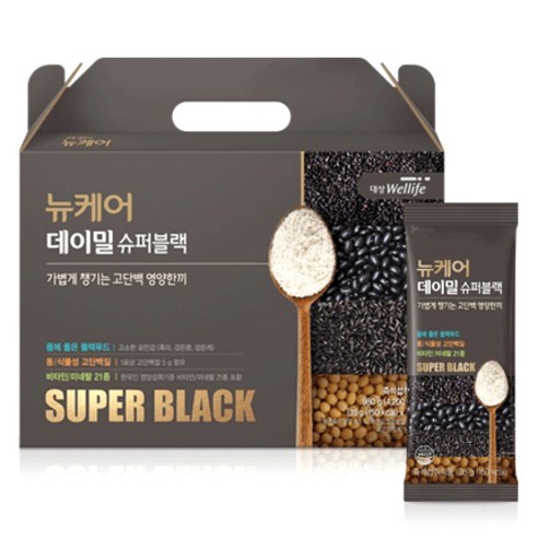 뉴케어 데이밀 슈퍼블랙 선식가루, 980g, 2박스