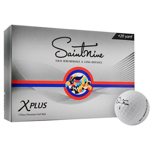 넥센 세인트나인 X 플러스 골프공 3피스 42.67mm, 화이트 유광, 12개입, 1개
