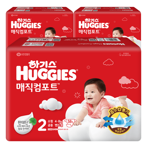 하기스 2024 매직컴포트 밴드형 기저귀 남녀공용, 5단계, 100매