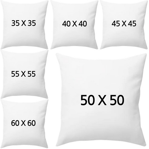 완소자리 1+1쿠션솜 35X35 40X40 45X45 50X50 55X55 60X60