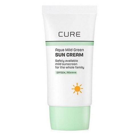 김정문알로에 아쿠아 마일드 그린 선크림 SPF50+ PA++++, 40ml, 2개