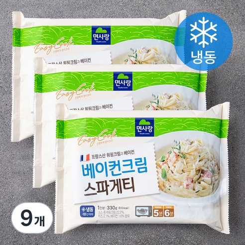 면사랑 베이컨크림 스파게티 (냉동), 330g, 2개